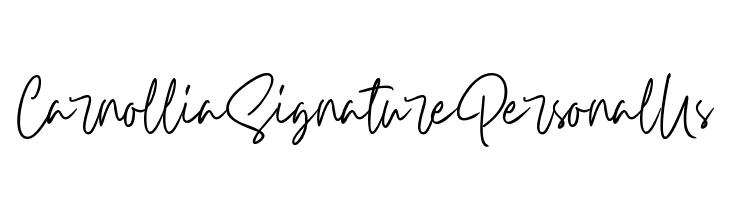 Carnollia Signature Personal Us  नि: शुल्क फ़ॉन्ट्स डाउनलोड