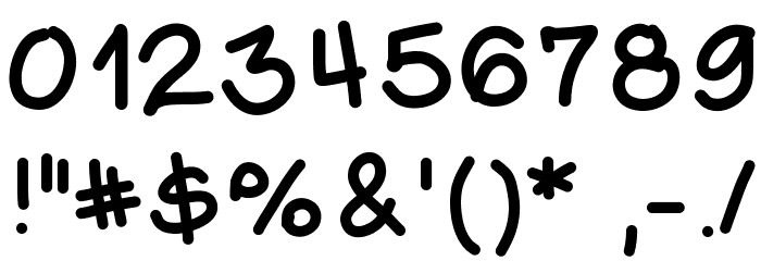 CaroHand Font OTHER CHARS