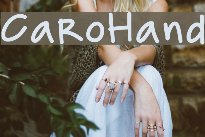 CaroHand Font examples
