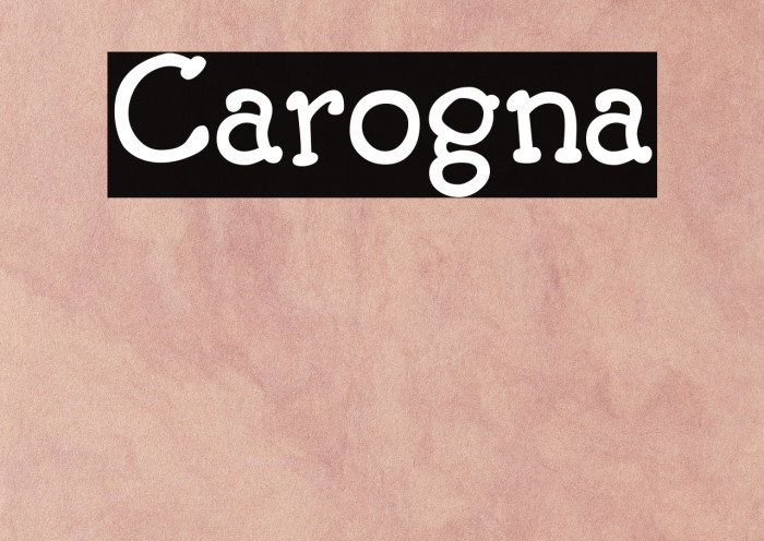 Carogna Font examples