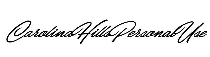 Carolina Hills Personal Use  免费字体下载