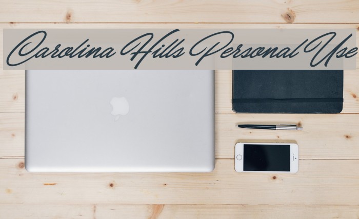 Carolina Hills Personal Use Example 1