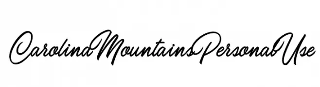 Carolina Mountains Personal Use  Frei Schriftart Herunterladen