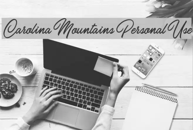 Carolina Mountains Personal Use Font examples