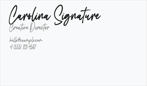 Carolina Signature Business Card