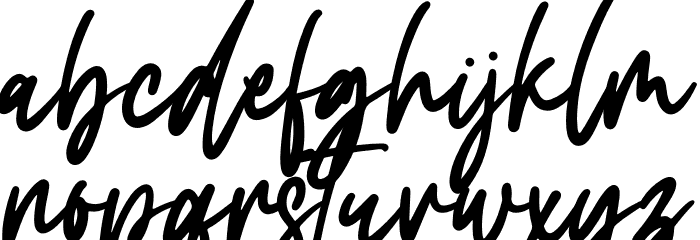 Carolina Signature Font LOWERCASE