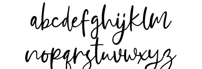 Carolina Smile Font LOWERCASE