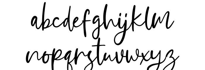 Carolina Smile Font LOWERCASE