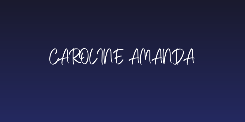 Caroline Amanda Social Header