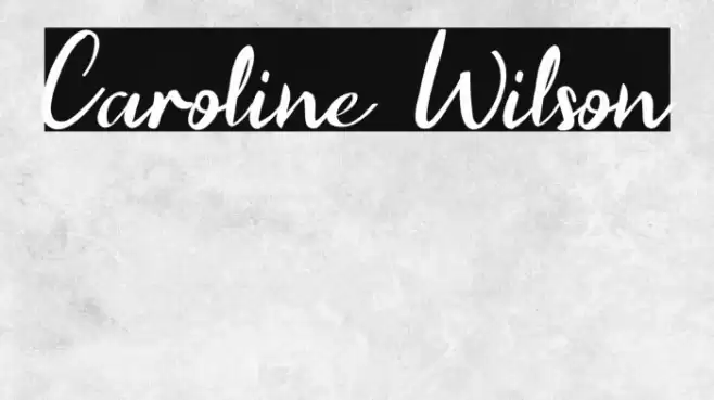 Caroline Wilson Font examples