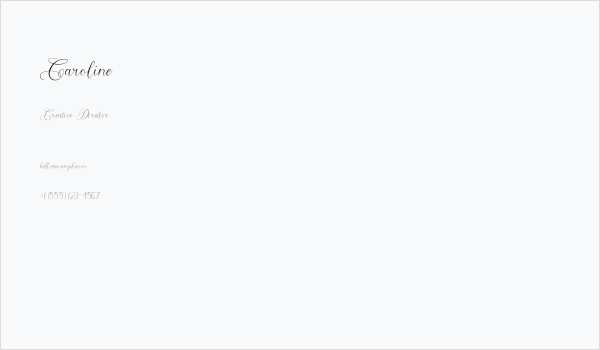 Caroline Business Card