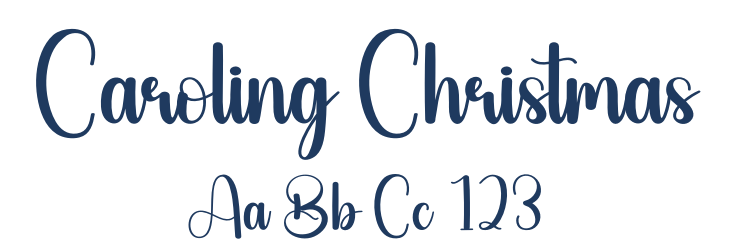 Caroling Christmas Font Preview
