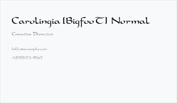 Carolingia [BigfooT]  Normal Business Card
