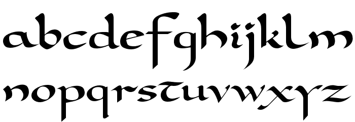 Carolingia Schriftart Kleinbuchstaben