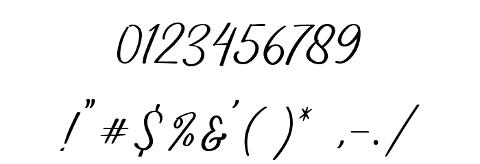 Carolisa Regular Font OTHER CHARS