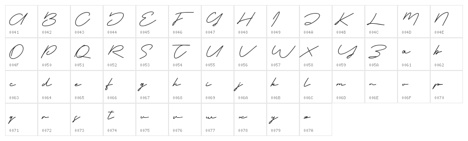 Carols Night Free Regular Character Map