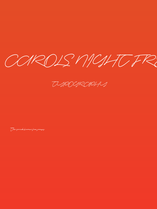 Carols Night Free Regular Poster