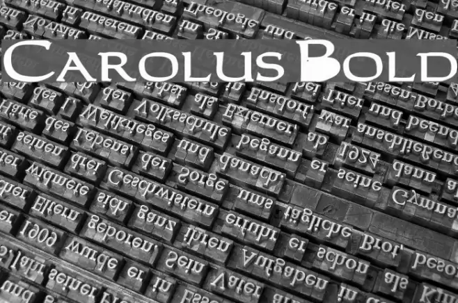Carolus Bold Font examples