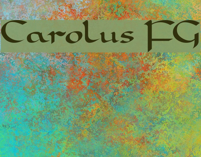 Carolus FG Font examples