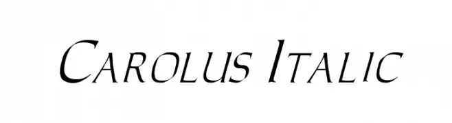 Carolus Italic  font caratteri gratis