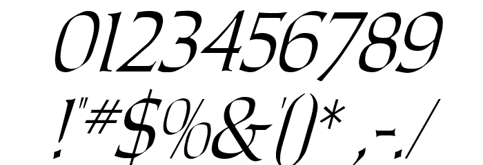 Carolus Italic Font OTHER CHARS