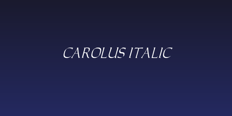 Carolus Italic Social Header