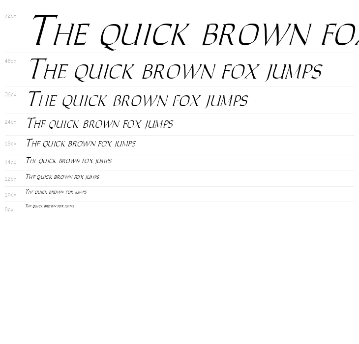 Carolus Italic Waterfall