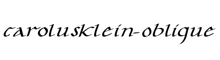 CarolusKlein-Oblique フォント