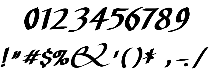 CarolusKlein-Oblique フォント その他の文字