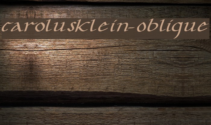 CarolusKlein-Oblique フォント examples
