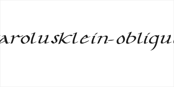 CarolusKlein-Oblique Logo