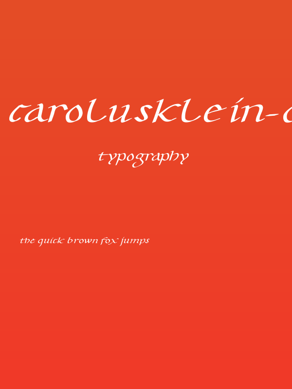 CarolusKlein-Oblique Poster