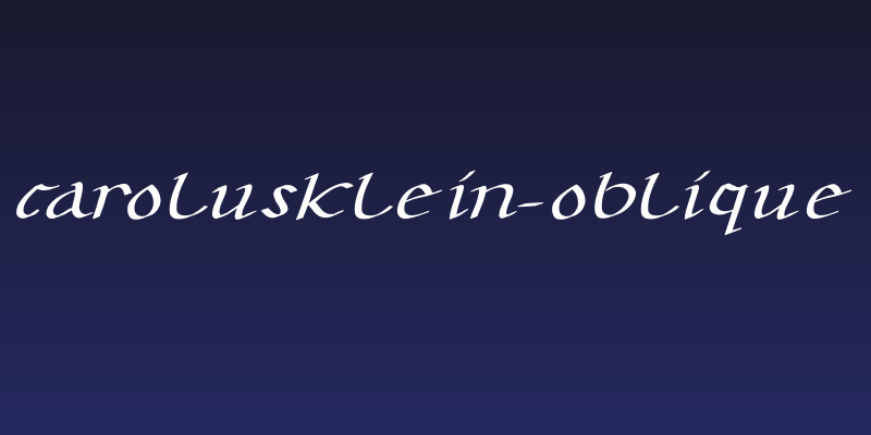 CarolusKlein-Oblique Social Header