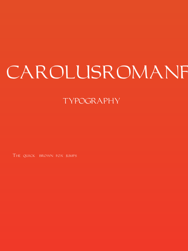 CarolusRomanFont Poster