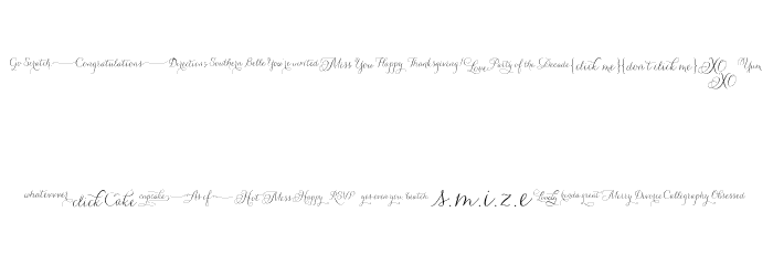 CarolynaWords Font LOWERCASE