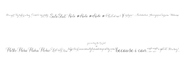 CarolynaWords Font LOWERCASE