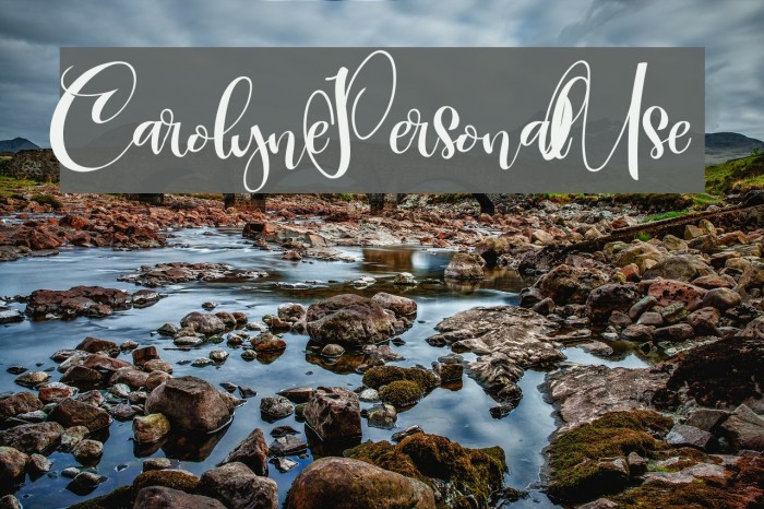 CarolynePersonalUse Font examples