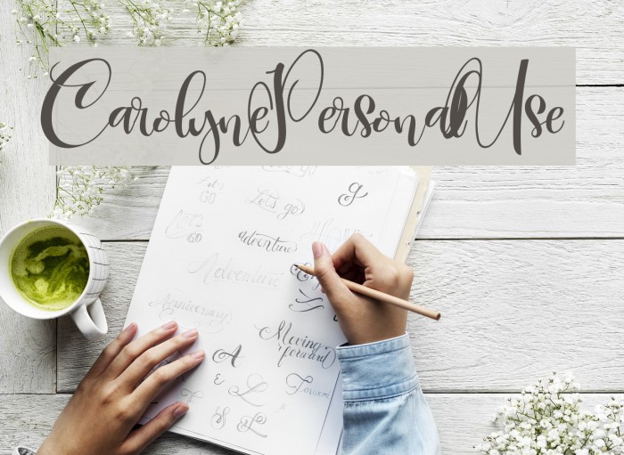 CarolynePersonalUse Font examples