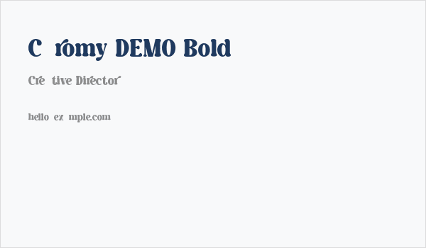 Caromy DEMO Bold Business Card