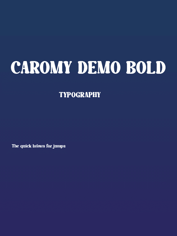Caromy DEMO Bold Poster