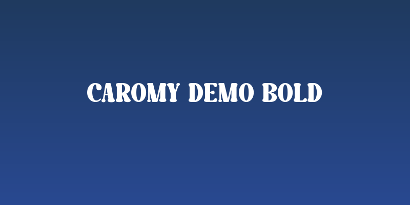 Caromy DEMO Bold Social Header