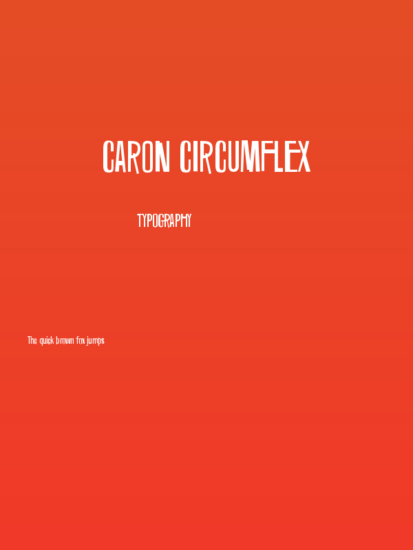 Caron Circumflex Poster