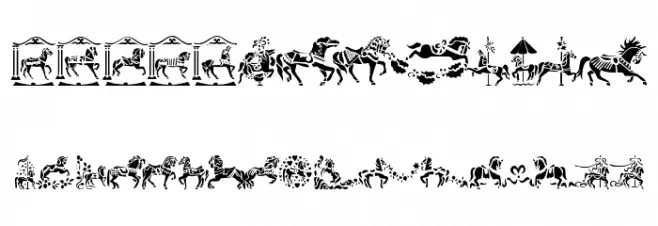Carousel Horses Шрифта ВЕРХНИЙ