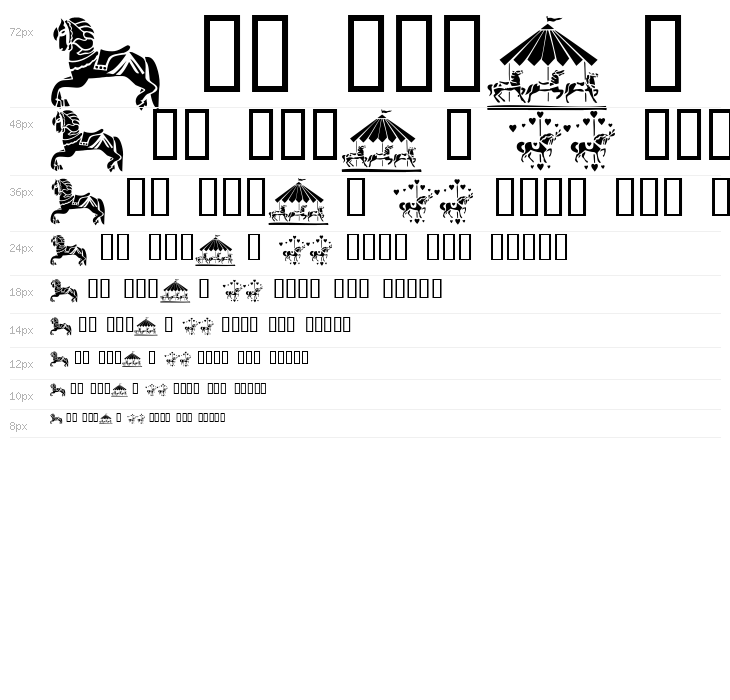 Carousel Horses Waterfall