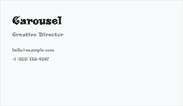 Carousel Business Card
