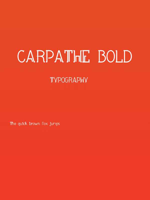 Carpathe Bold Poster