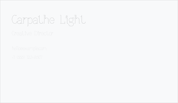 Carpathe Light Business Card