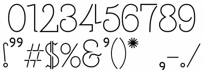 Carpathe Regular Font OTHER CHARS