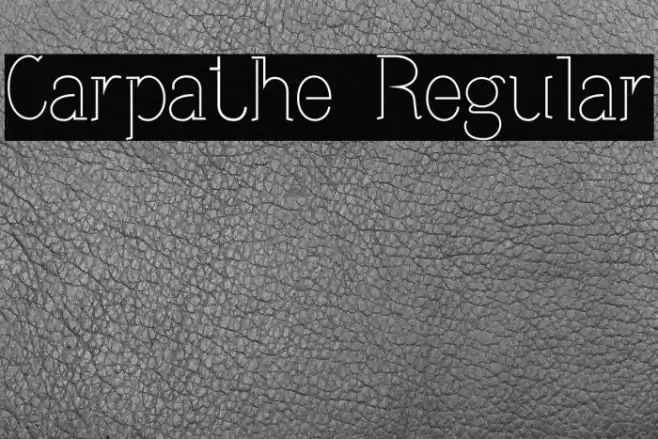 Carpathe Regular Font examples