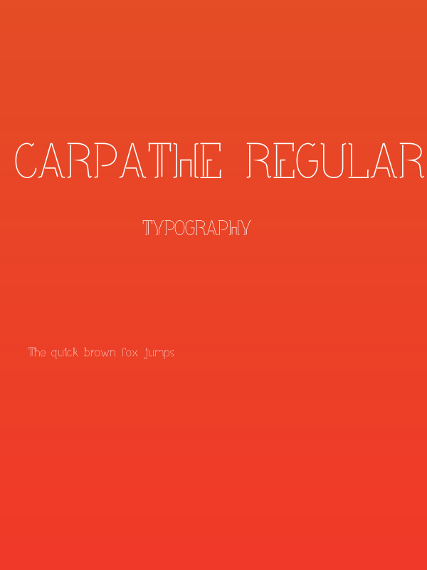 Carpathe Regular Poster